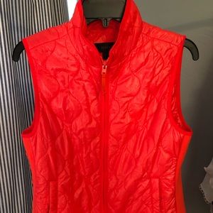 J Crew Red Puffer Vest Size Small